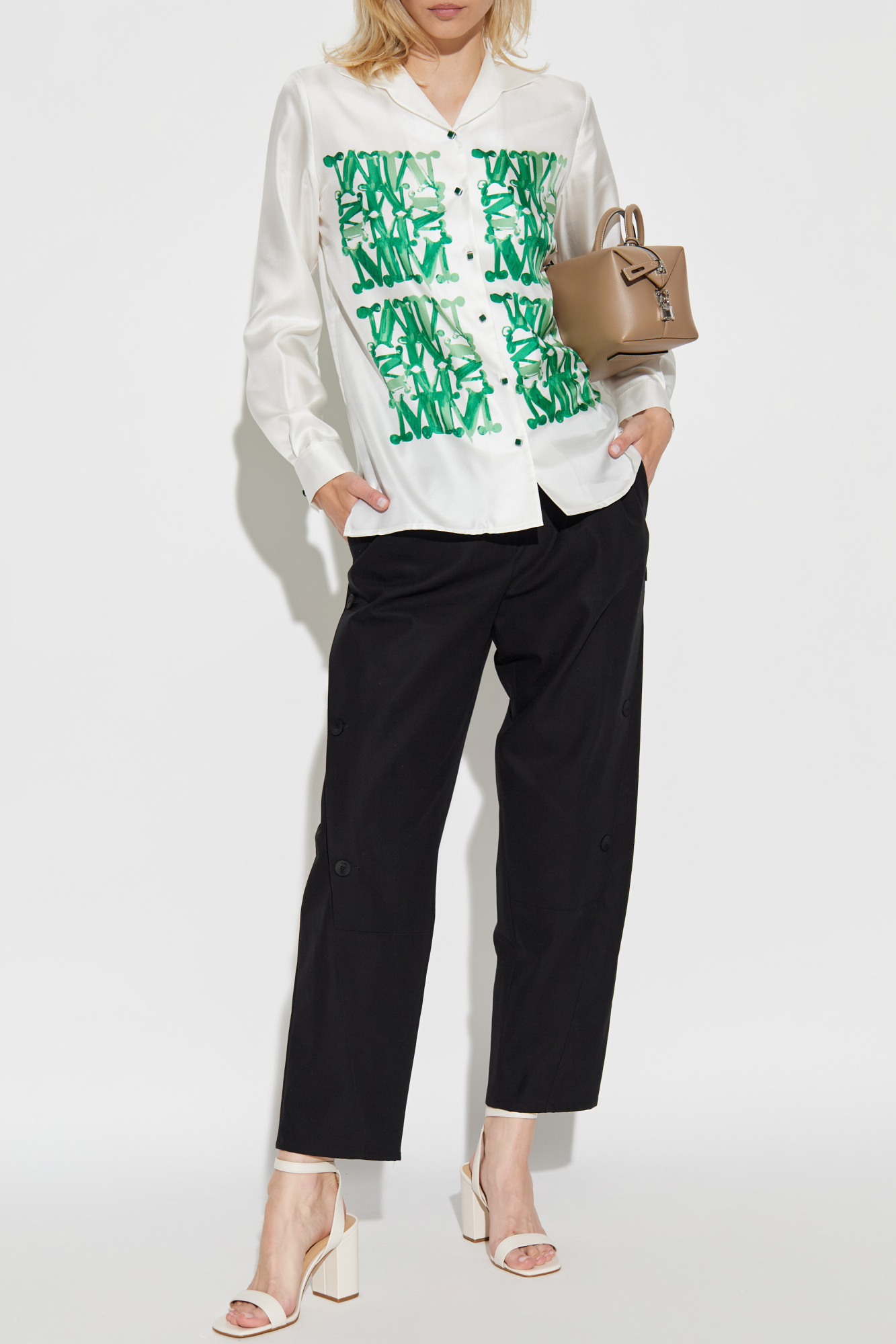 Tシャツ・カットソー Max Mara NABIL - Silk shirt with print (2521116061600 003) Max Mara Silk shirt 
